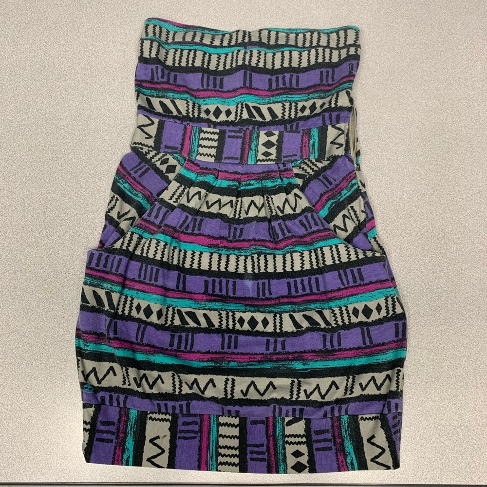 Billabong strapless Tribal print bubble dress